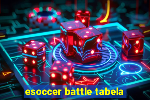 esoccer battle tabela